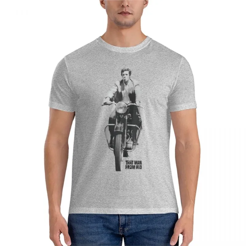 2026brand Men Cotton T-shirt Jean Paul Belmondo Classic Fitted T-Shirt Mens T Shirt Aesthetic Clothing
