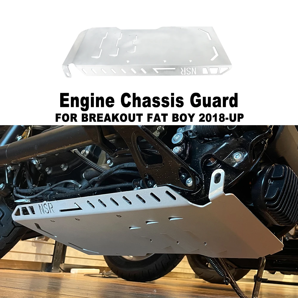 Motorcycle Accessories Black Skid Plate Lower Engine Base Chassis Guard Protection For  BREAKOUT FAT BOY 2018-2024 2023