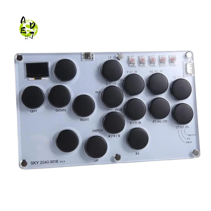 

AED7-16Key Joystick Hitbox Keyboard Arcade Stick Controller For PS4/PS3/Switch/Steam Arcade Hitbox Controller Fight Sticks