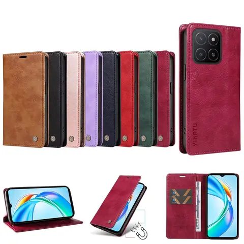 Funda de cuero tipo billetera para teléfono Huawei P70 Pro P30 Lite P20 P10 P9 P8 Mate 60 20 10 Plus P Smart Z Nova Y90 Y70 12S 4G 12 SE