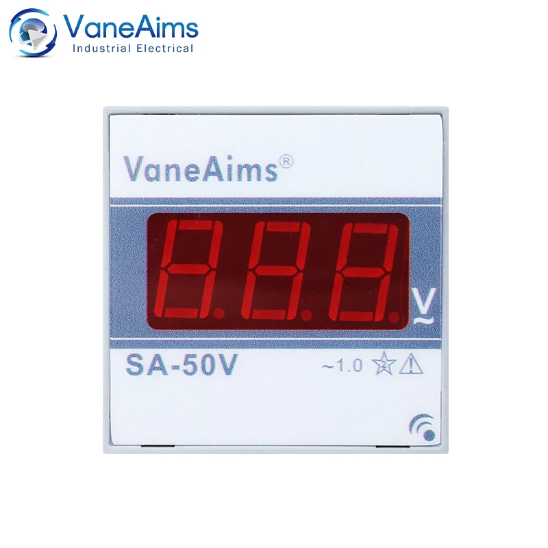 22 mm SA-50 vierkante voltmeter digitaal display voltmeter ampèremeter indicatielampje pilot lamp amp volt Hz meter spanningsmeter 30-500v