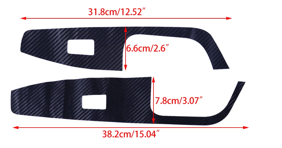 4 teile/satz Carbon Faser Stil Vinyl Tür Fensterheber Schalter Panel Abdeckung Trim Aufkleber Fit für Hyundai Elantra 2017-2019 2020 LHD – Detail 4