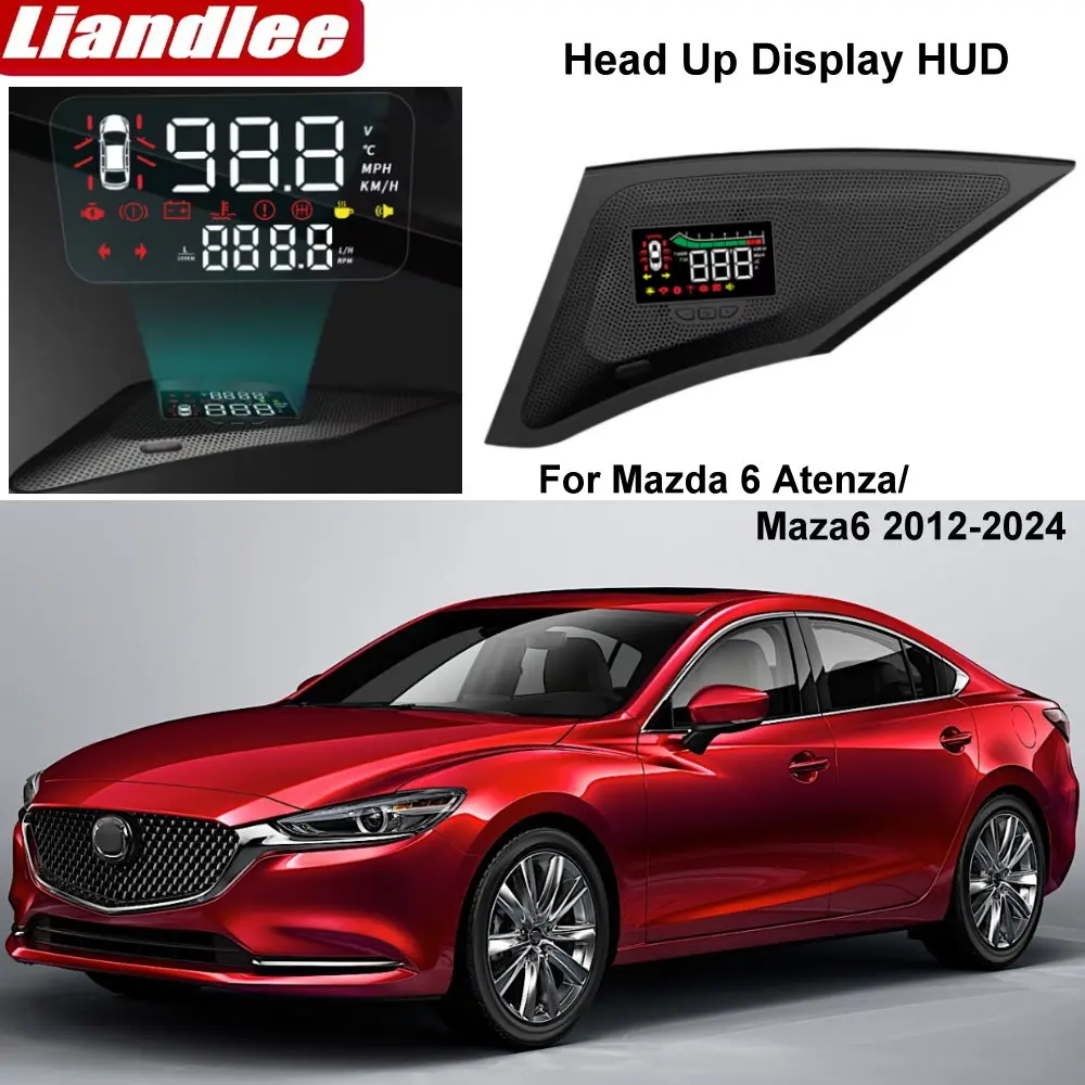 For Mazda 6 Atenza/Mazda6 2012-2024 Hidden HUD Head Up Display Windshield Speed Projector Security Alarm System Car Accessories