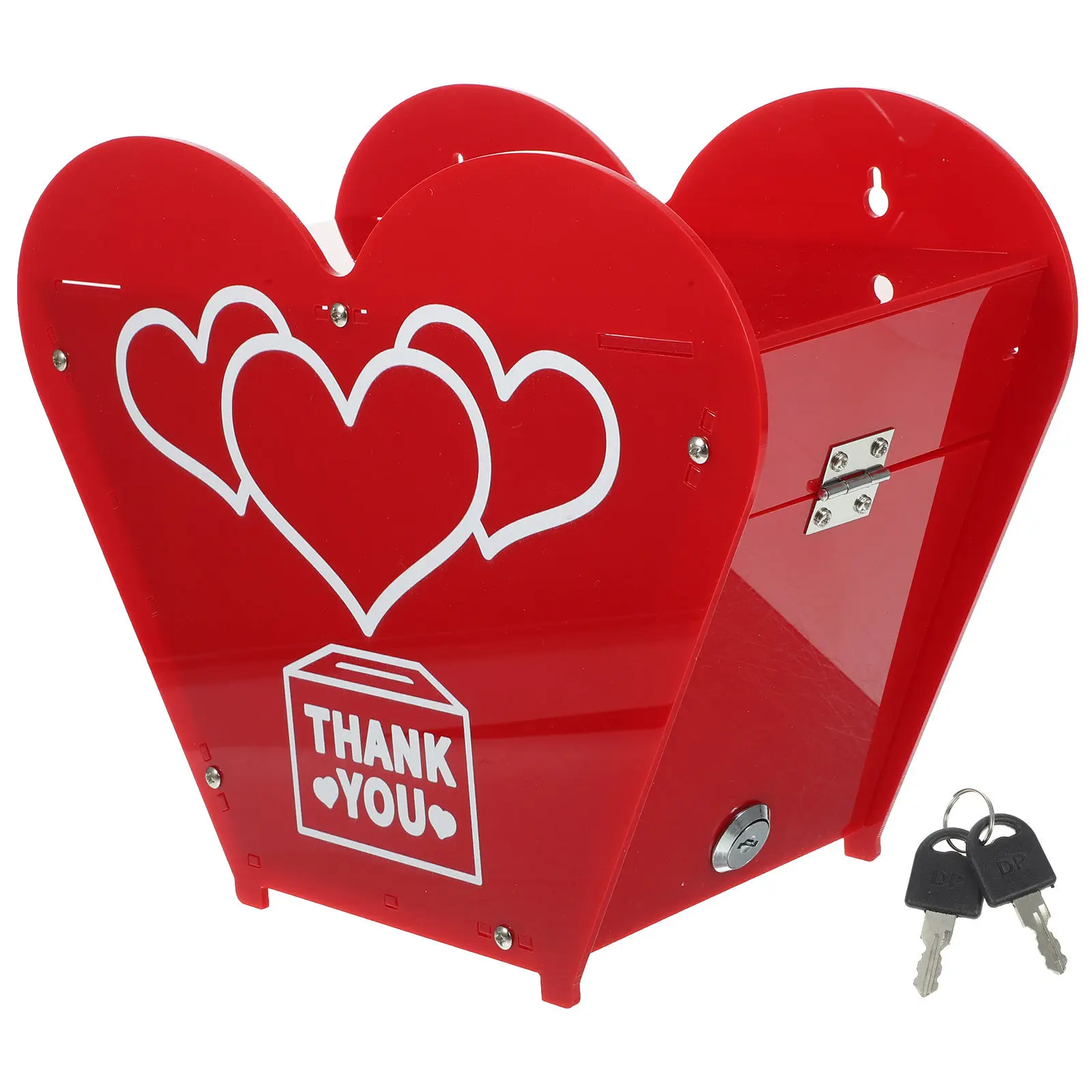 Multi-Function Donation Box Premium Material Decorative Desktop Suggestion Collection Ballot Donation Accessory