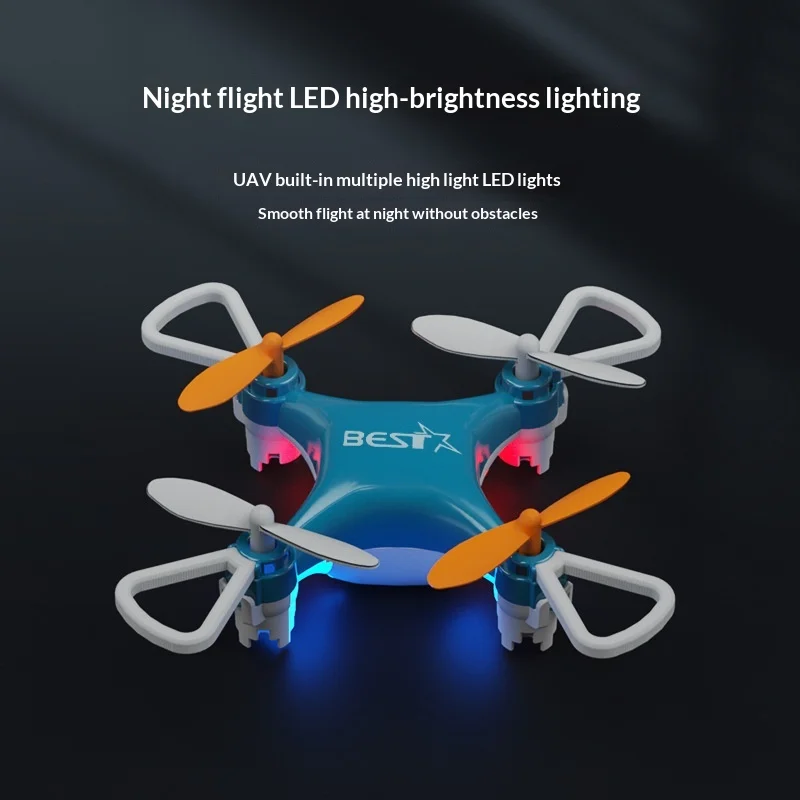 In Stock Mini Folding Storage Aircraft Mini Drone Emote-Controlled Airplane Children'S Toy Mini Airplane Fixed Height Quadcopter