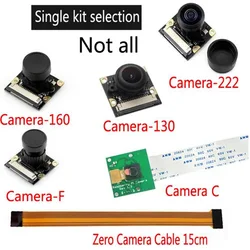 Raspberry Pi-cámara Zero con Cable, 130/160/222 grados, ojo de pez, visión nocturna o diurna