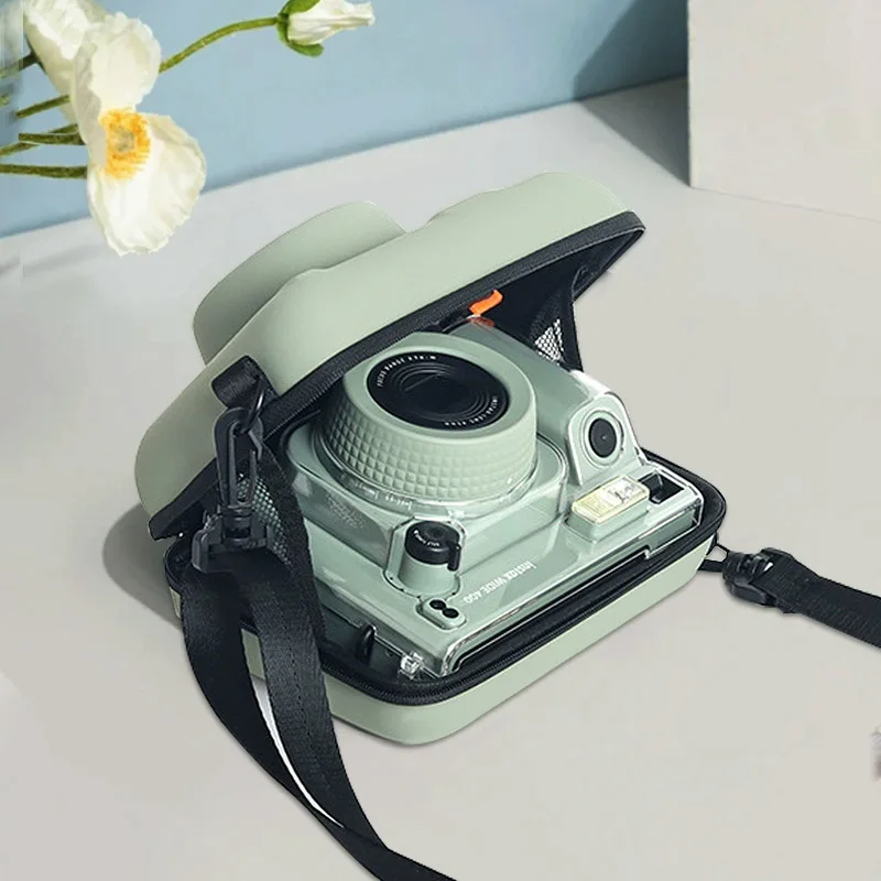 Funda protectora para cámara Instax wide W400/210/300/LOMO, funda rígida General, bolsa protectora de PU con correa para el hombro