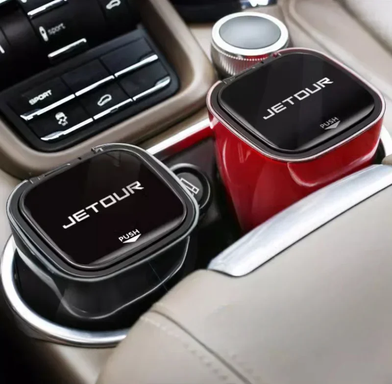 Auto Car Ashtray Fit for Jetour Traveller T2 2023 2024 2025 Modification Multi-function Metal Liner Ashtray Car Accessories