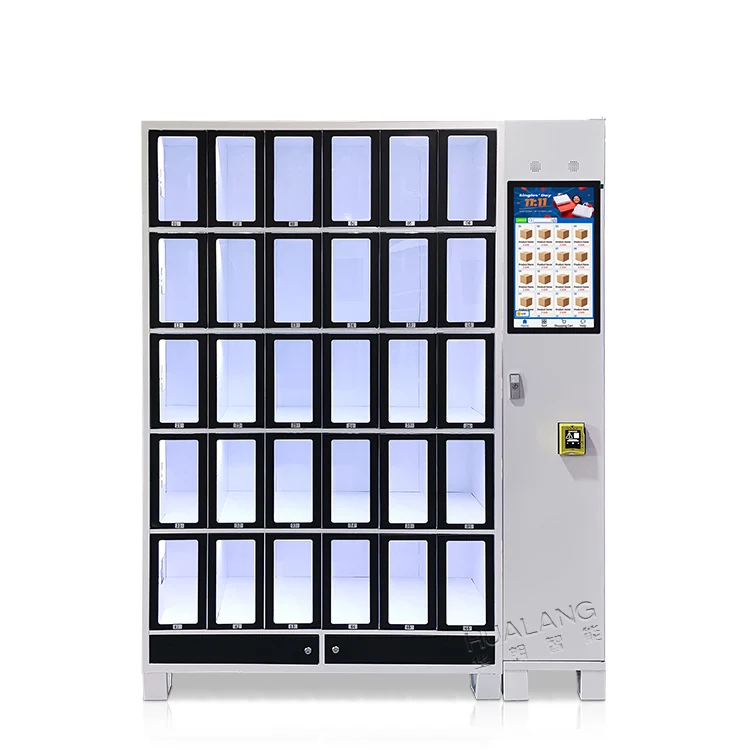 Global Commercial Solution 30 Grids Locker Vending Machine with Card Reader Visible Retail Smart Vending Machine for Business