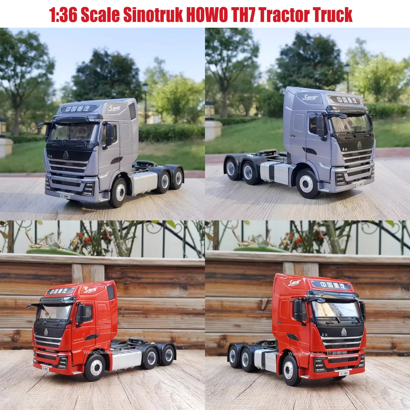 

Diecast 1:36 Scale Sinotruk HOWO TH7 Tractor Truck Alloy Engineering Car Model Collection Souvenir Show Ornaments Vehicle Gift