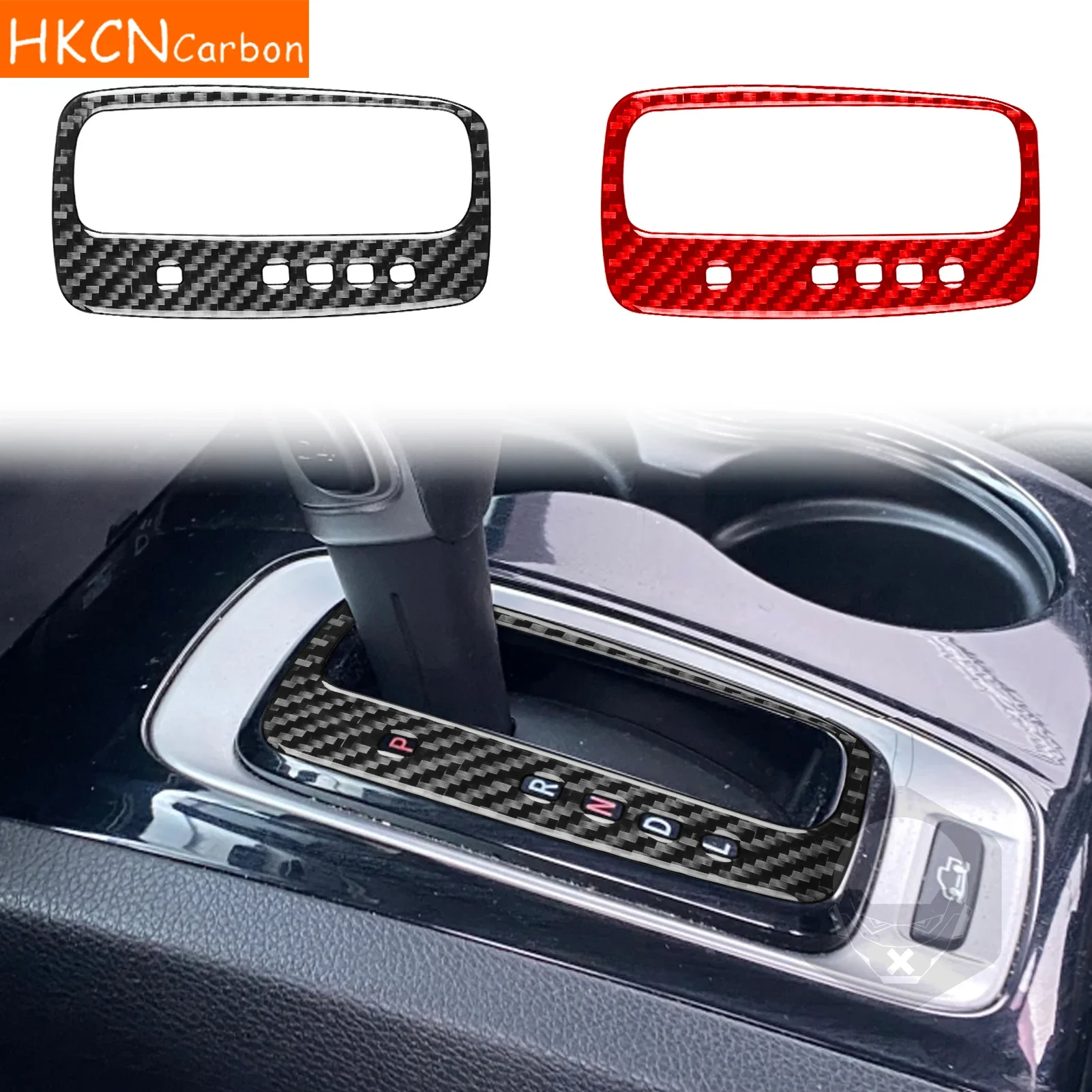 

For Honda Ridgeline Pilot Passport Car Accessories Carbon Fiber Gear Shift Panel Frame Interior Cover Trim Modified Sticker