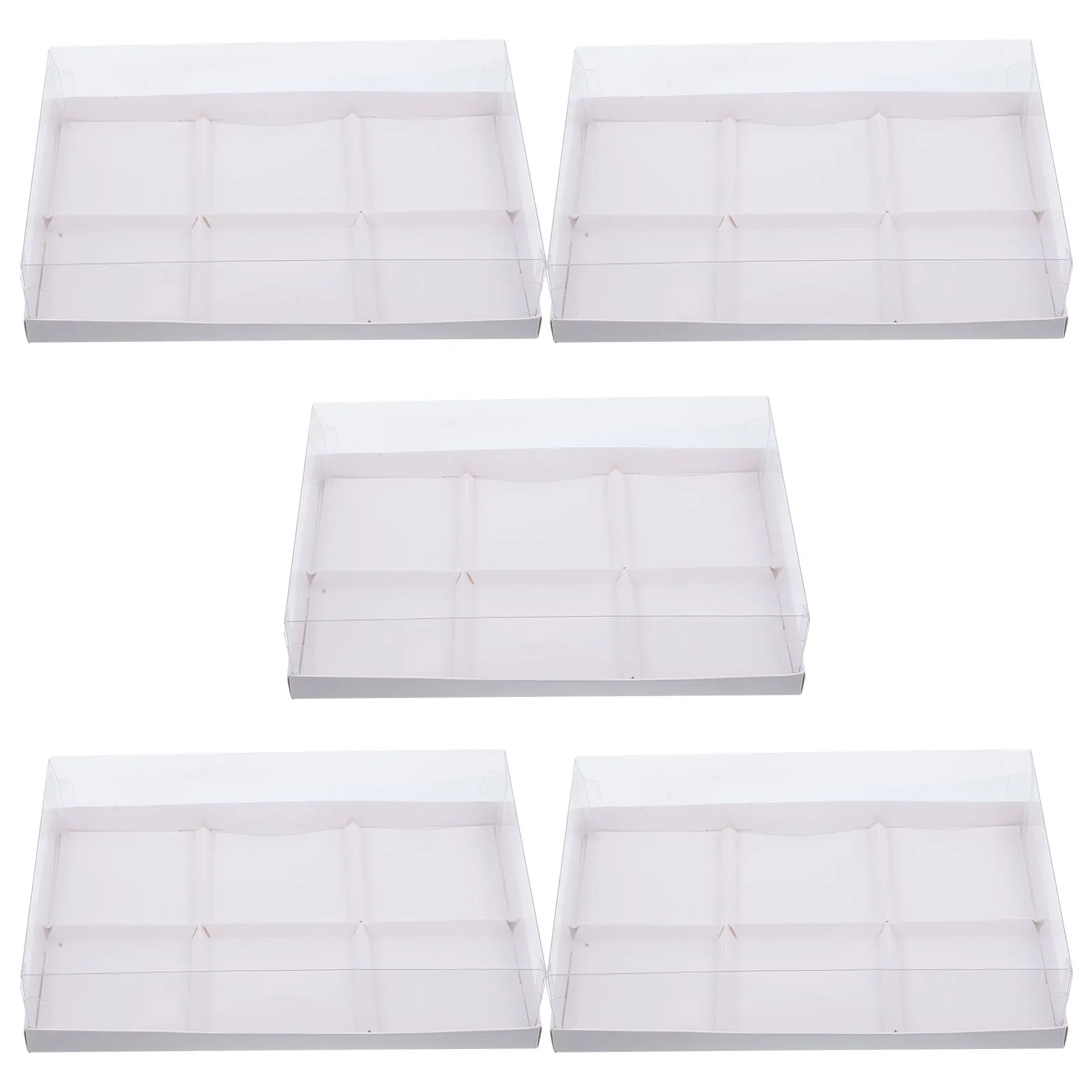 

5Pcs Clear Bakery Containers Donut Cupcake Boxes Party Cake Boxes Bulk Cake Packaging Cupcake Containers Muffins Donuts Box