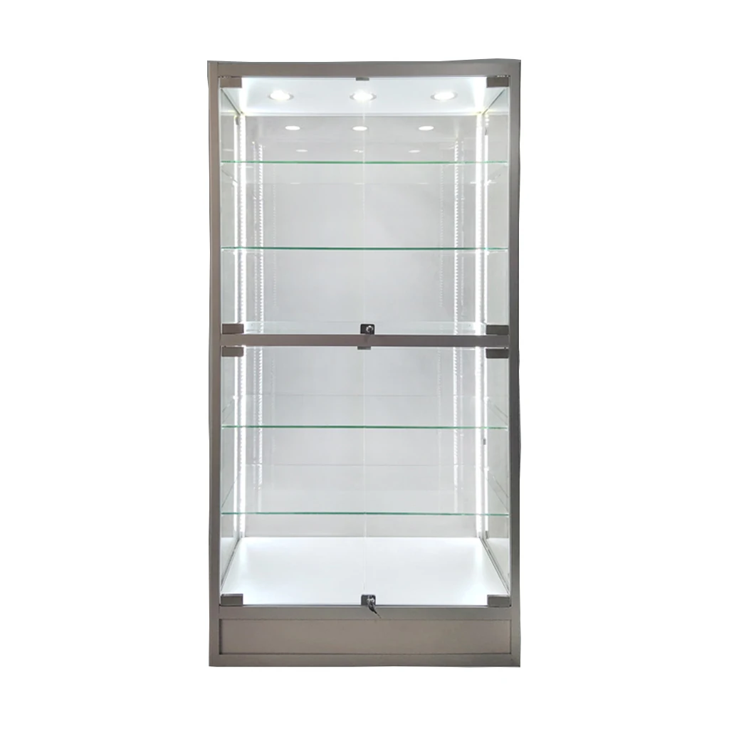 Custom.2023 Drehbare freistehende Turmvitrinen/drehbare Vitrine aus Aluminium