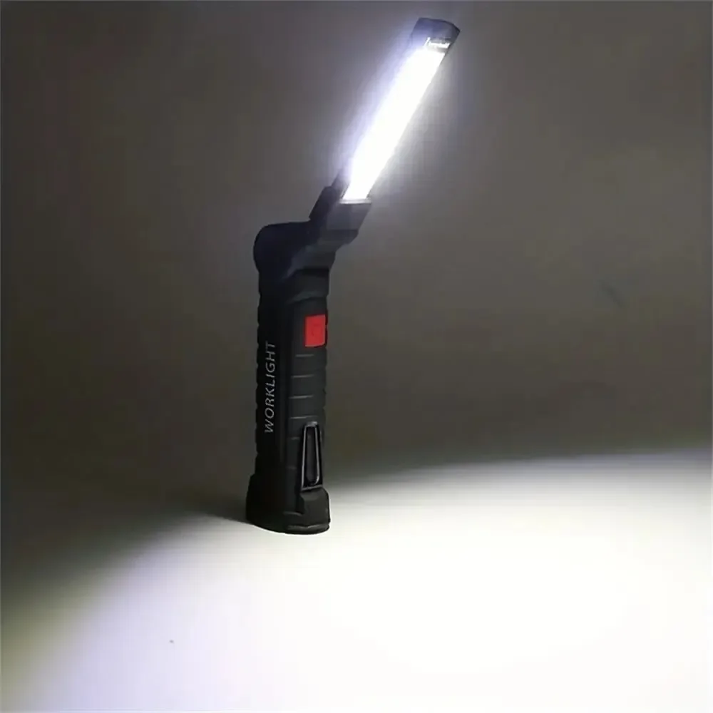 USB Flashlight Rechargeable,Torch Tool Gifts for Men, LED Work Light with Magnetic Base 5 Modes For Home Outdoor Camping