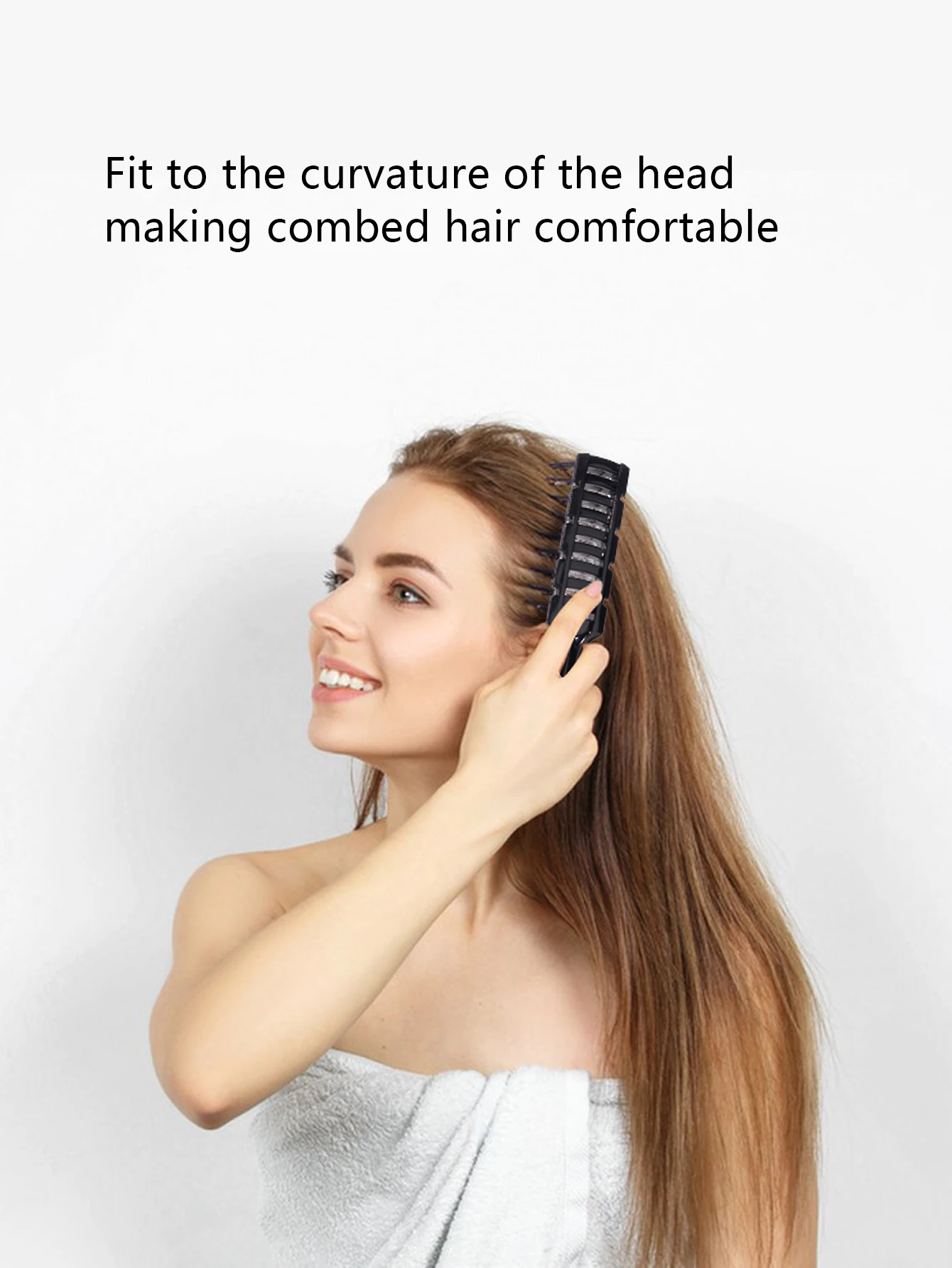 1 Pcs Scalp Massage Wet Hair Brush, Elastic Curly Hair Durable and Smooth Hair Fluffy Hairstyle Tool, Special for Real Hair Wigs