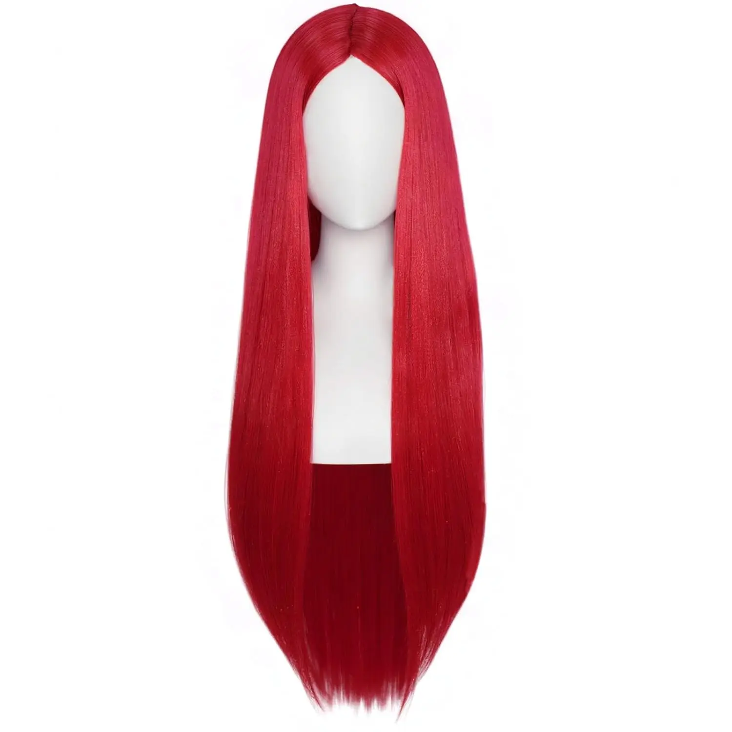 Long Red Wig Long Straight Red Wigs Middle Party Witch Cosplay Hair for Women Center Part Reddish Cosplay Wig for Cosplay Party