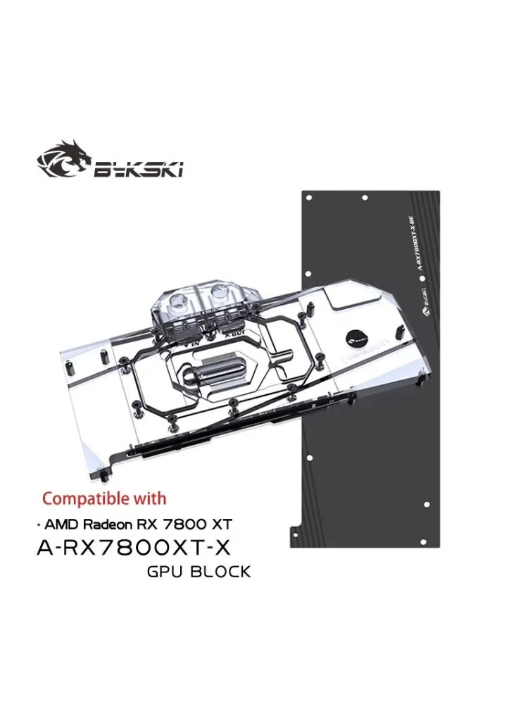 Imagem -02 - Bykski-bloqueio de Gpu de Refrigeração a Água para Amd Radeon Rx7800xt Placa de Vídeo de Edição de Referência Cobertura Completa Radiador de Cobre A-rx7800xt-x