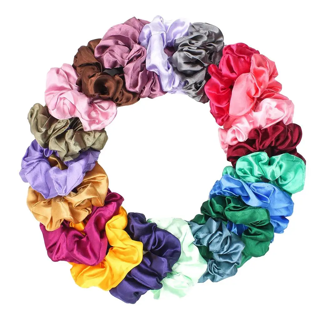 20 ชิ้นคละสีผม Scrunchies อุปกรณ์เสริมผมสําหรับผู้หญิง, ของขวัญที่ยอดเยี่ยมสําหรับคุณและครอบครัวและ
