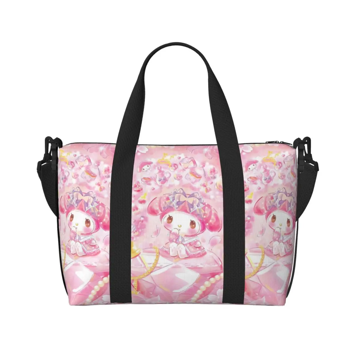 

Custom Melody Cartoon Movie Beach Tote Bag Women Extra Large Gym Carry On Kawaii Design Travel Shopping Bags