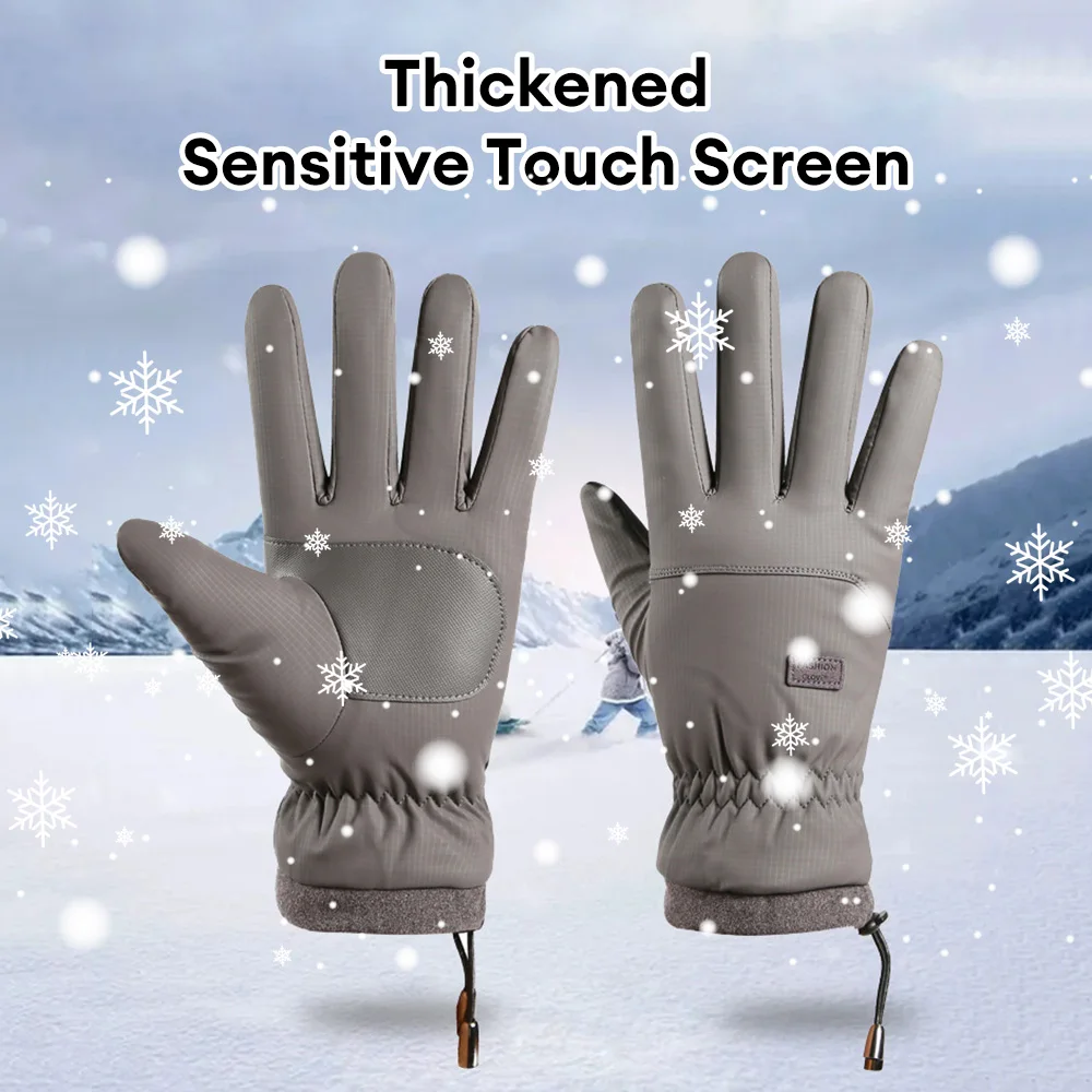 Winter Gloves Waterproof Outdoor Sports Gloves Non-slip Touch Screen Gloves Men Women Warm Cycling Running Hiking Skiing Gloves