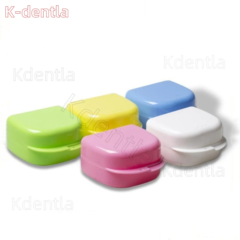 30pcs Fake Teeth Orthodontic Case Vent Hole Dental Retainer Mouth Guard Denture Storage Box Oral Hygiene Supplies Organizer