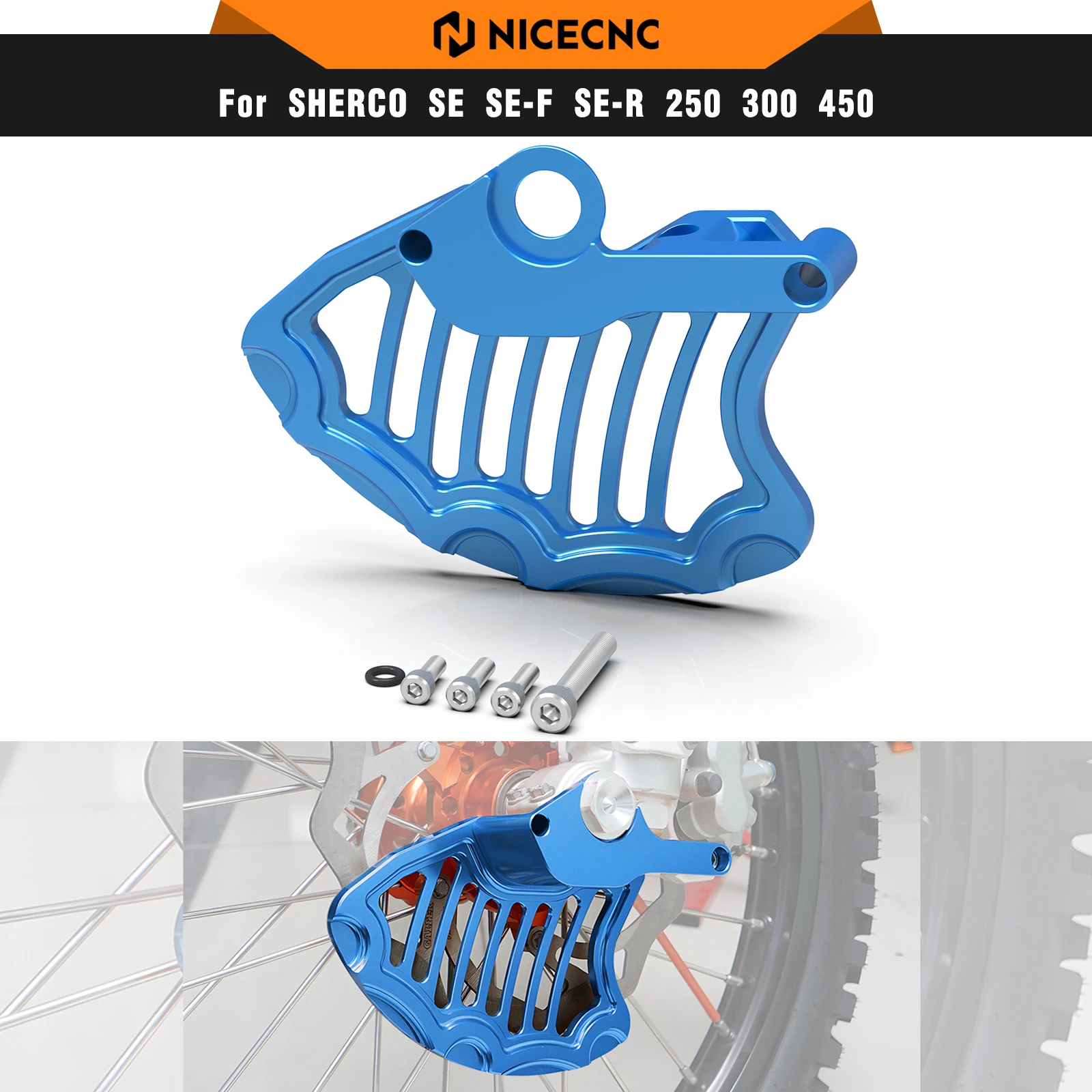 

NICECNC For Sherco SE 250i SE 300i SE-R 250 SE-R 300 SEF-R 250 SEF-R 300 SEF-R 450 2013-2017 Front Brake Disc Guard Protector