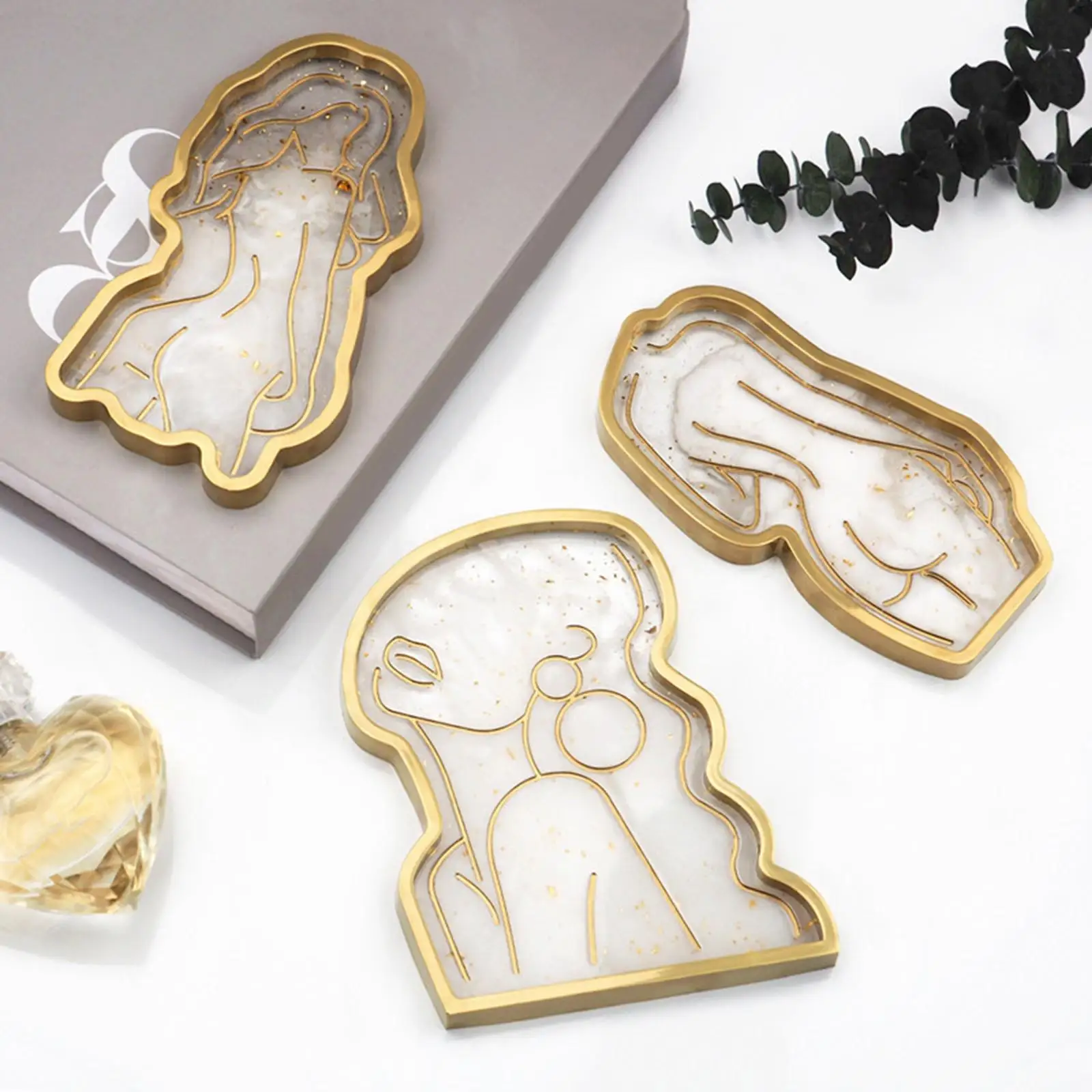 Silicone Coaster Resin Mold Handmade Crystal Art Tray for Epoxy Resin Casting Human Body Jewelry Making Tools
