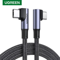 Ugreen 90 degree PD100W USB Type C to Type C Cable Fast charger For Apple Macbook Samsung huawei xiaomi Notebook Charging data2m