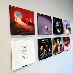 حامل ألبوم تسجيل الفينيل البسيط ، شاشة مثبتة على الحائط ، حامل مشغل ، رف تخزين ، إطار ، حافة ، 1 قطعة أفضل 6 حامل سجل فينيل مبيعا - رقم 2