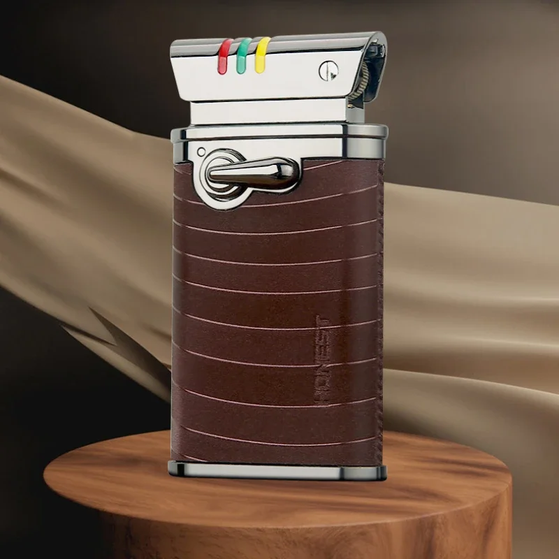 2025 جديد ريترو الروك كيرو سينتي طحن عجلة أخف دائم المعادن ولاعة السجائر الإبداعية العصرية الرجال التدخين مجموعة