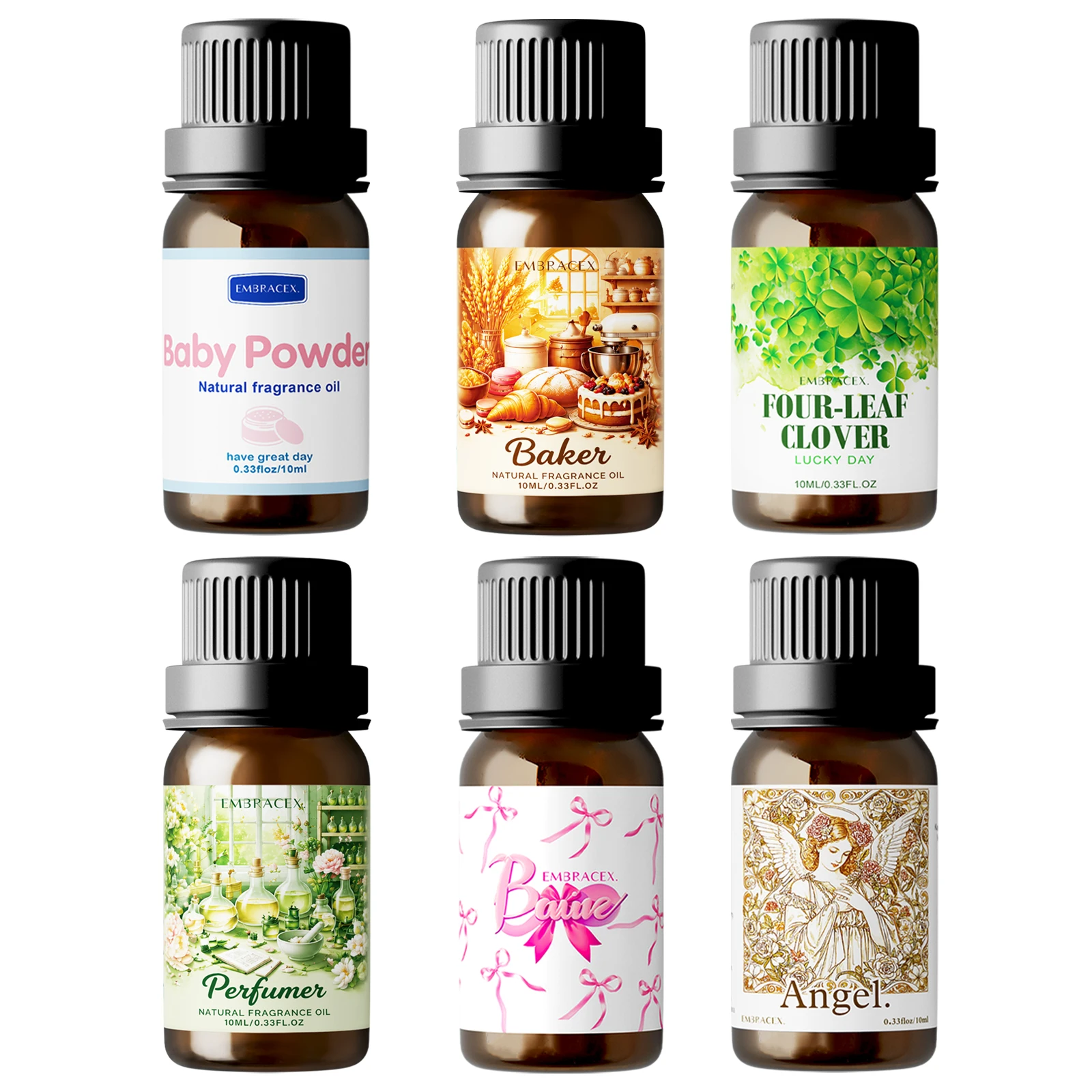 Perfume Fragrance Powder - 6 type Fragrance Oils Concept Scents