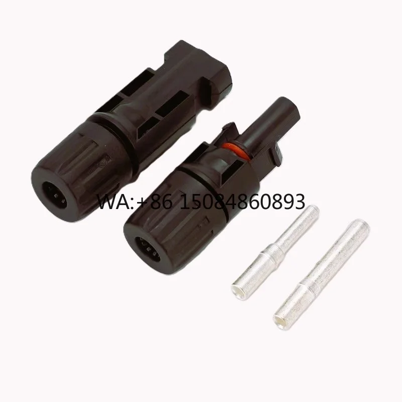 IP68 Waterproof Male Female Solar PV Connector, DC1000V 30A Fit 2.5/4/6mm² Cable, Standard Photovoltaic Spare Parts for Resident
