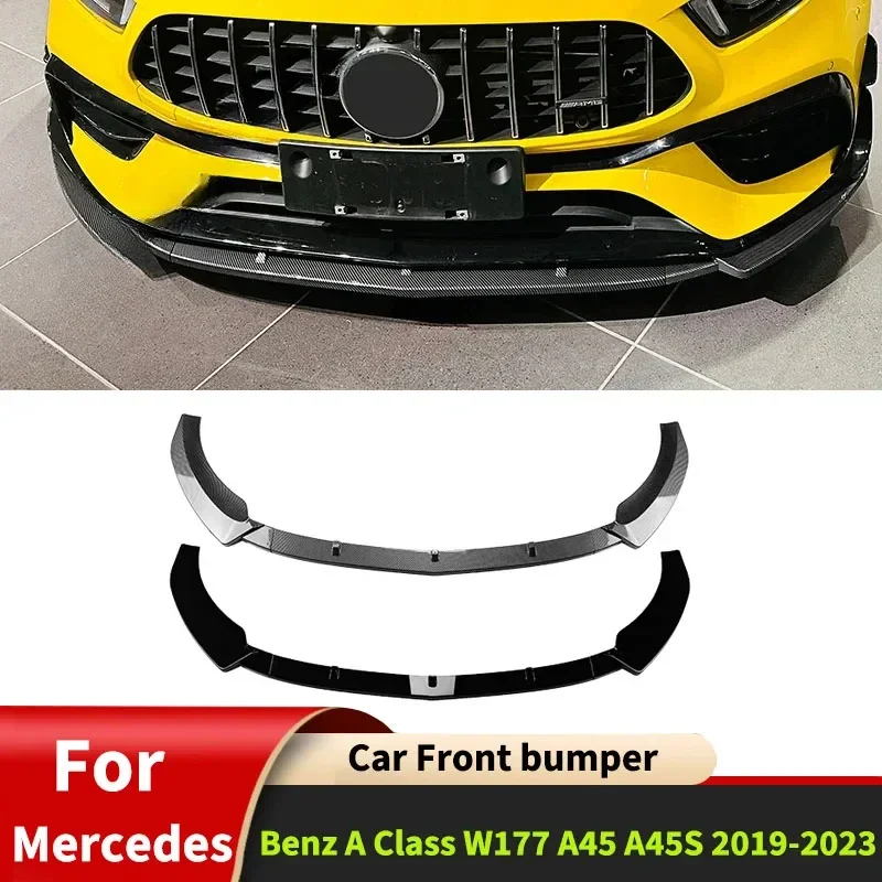 Voor Mercedes Benz A-klasse W177 A45 A45S Abs 2019-2023 Auto Voorbumper Lip Lagere Blade Auto spoiler Splitter Body Kits Tuning