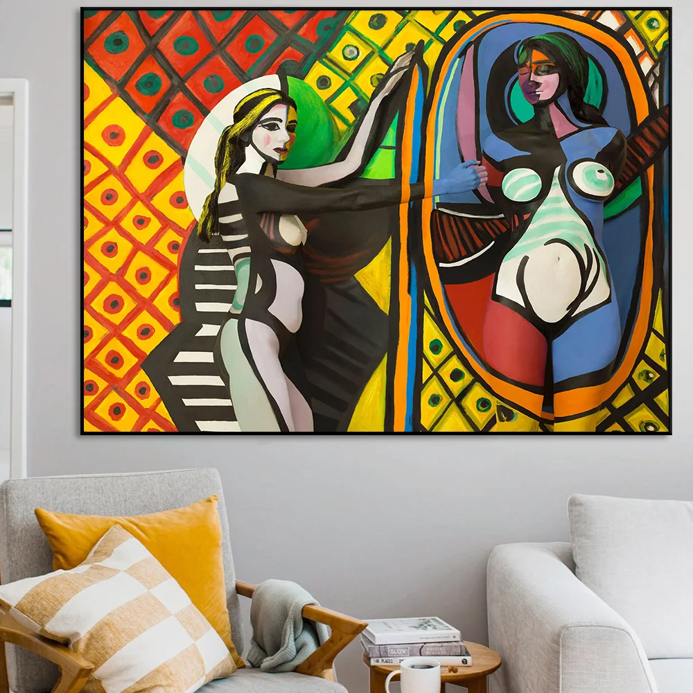 

Picasso Art Body Painting Print Canvas Poster Classic Abstract Colorful Picture for Living Room Bedroom Home Wall Decor Cuadros