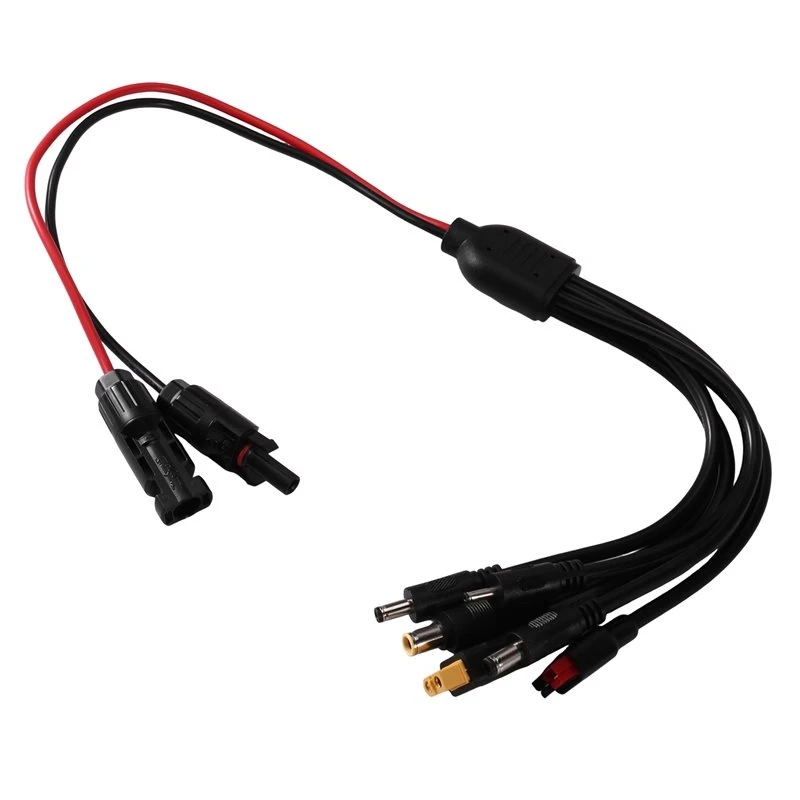 2026 New For XT60 DC7909 DC6530 DC5521 6-In-1 Heavy Duty For Solar Adapter Cable(1Pcs) For Solar Generator