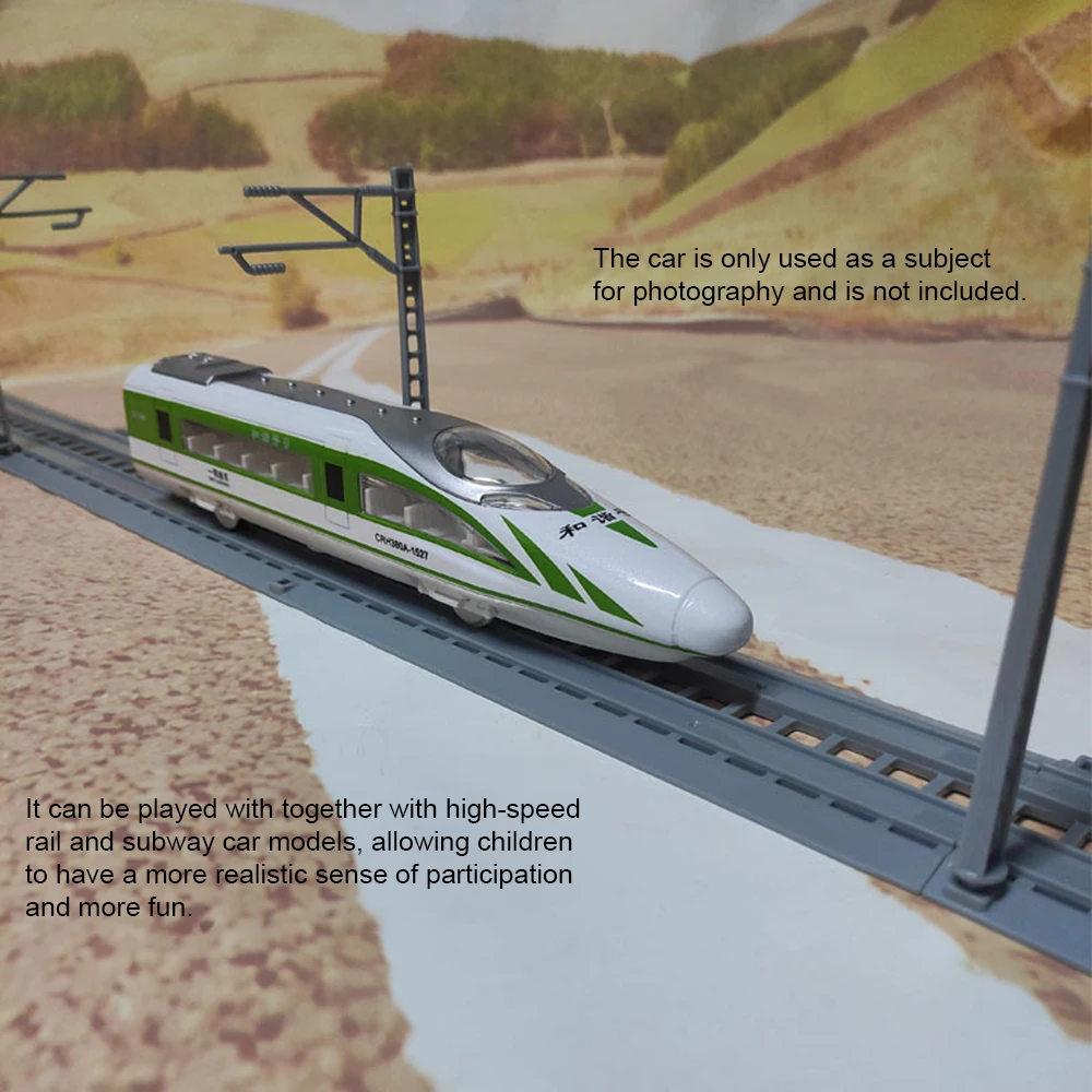 ชุดรางรถไฟจำลองขนาด HO ความยาว 80 ซม. ชุดรางรถไฟแบบเชื่อมต่อกัน อุปกรณ์เสริมชุดประกอบแบบจำลอง