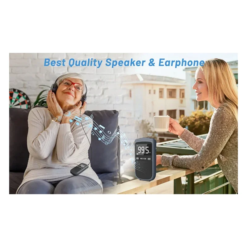 

Outdoor Motion AM FM Personal Stereo Radio Rechargeable Mini FM Headphone Jack Clock Alarm Pocket Radio For Broadcast