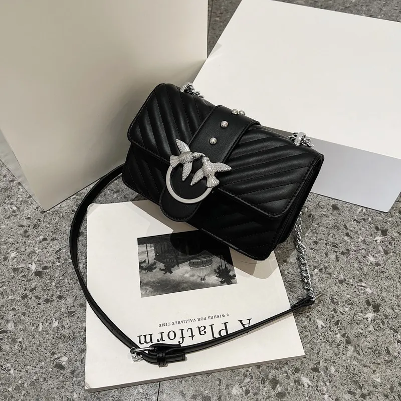 

Новая вышитая сумка-«ласточка» 2026 года с регулируемой цепочкой, через плечо, повседневная, шикарная, на каждый день, подарок для женщин