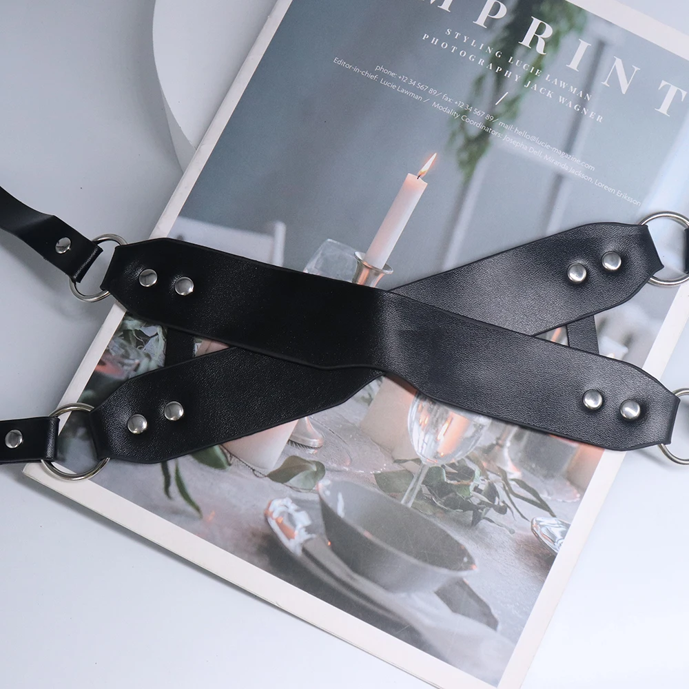 1 pièces femmes Sexy masque bandeau Cosplay PU cuir réglable masque mascarade balle fantaisie masques Halloween fête masque accessoires