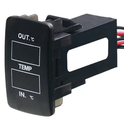 Dual Temperature Display Inside and Outside the Car Dual Temperature Sensor for Honda Civic CRV Fit Jazz City Accord