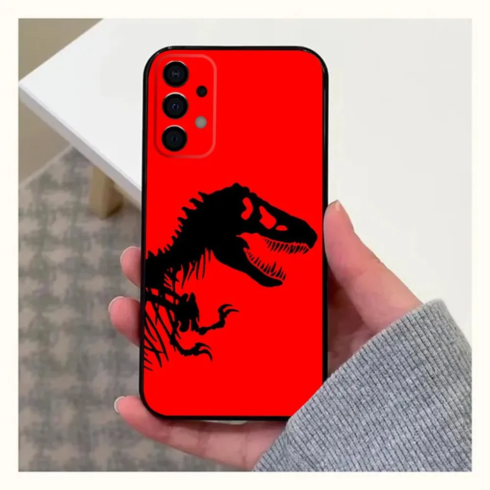 J-JurassicS P-Park Dinosaur Phone Case For Samsung Galaxy A13,A21s,A22,A31,A32,A52,A53,A71,A80,A91 Soft Black Cover