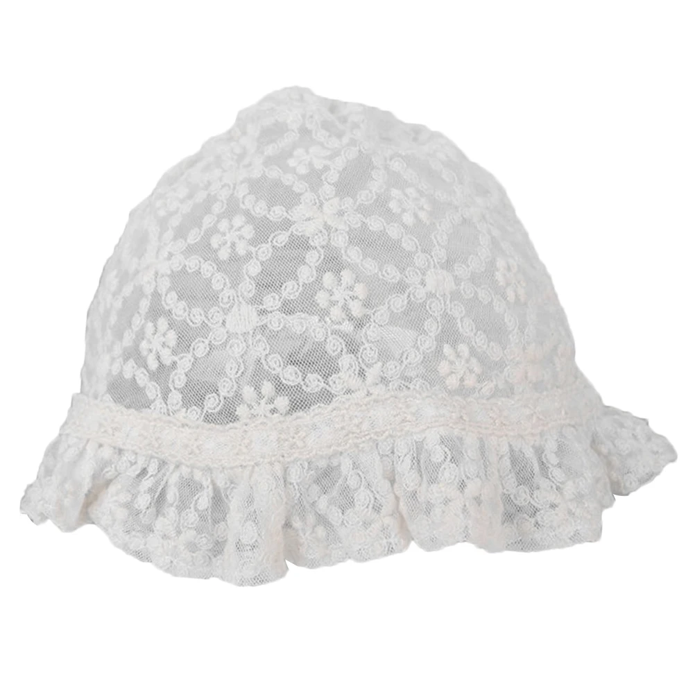 

Sunscreen Cool Hat Baby Lace Cap Bonnet Visor Hollow-out Breathable Comfortable Toddler Hats for Baby Photography