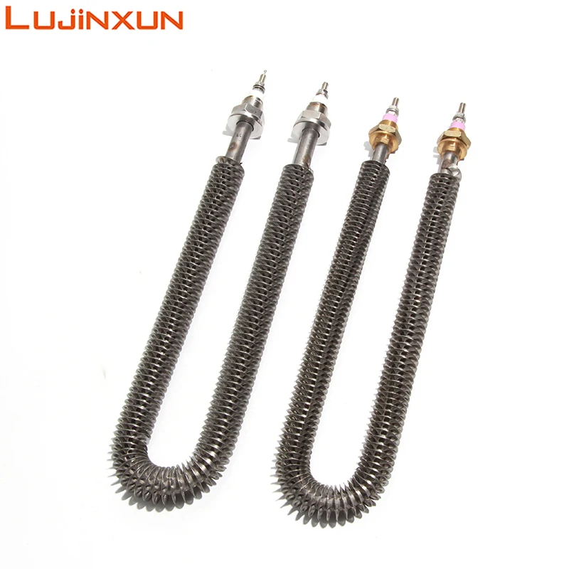 LUJINXUN Finned Tubular Heater U Type Air Heating Element 304SS 0.8KW 1KW 1.2KW 1.5KW 2KW  M18X25mm for Tunnel Oven 1PC