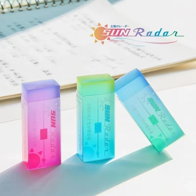 1pc Seed Limited edition Eraser Transparent Color Changing Plastic Erasers for Pencils Clean Japanese Stationery School Supplie