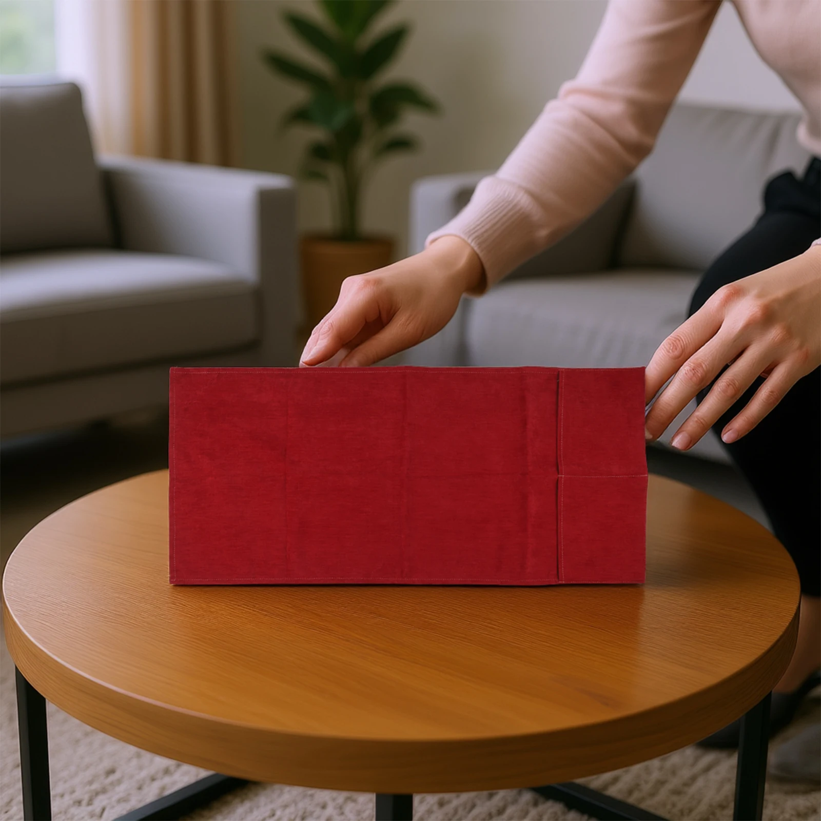 Firm polyester sofa armrest covers designed for couch handrails with a slip on style that offers protection and a soft feel