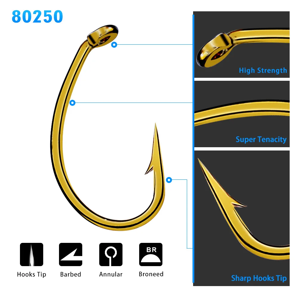 

Brand fishing gear flying fishing hook, high-carbon flying fishing bare hook 8#, 12# flying fly feather hook, golden single hook