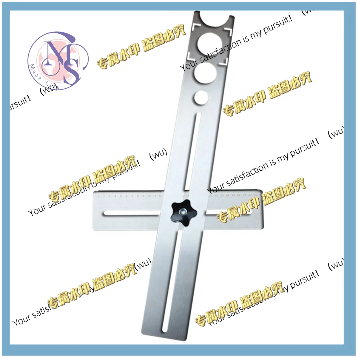 3pcs Multifunctional universal tile opening positioner 40cm, universal ruler, thickness 1mm