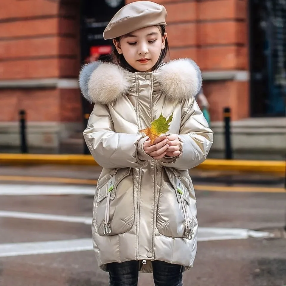 Children Clothing Girls Cotton Coats 2024 Autumn Winter Fashion Warm Jackets Thickening Kids Teenager Clothes TZ365