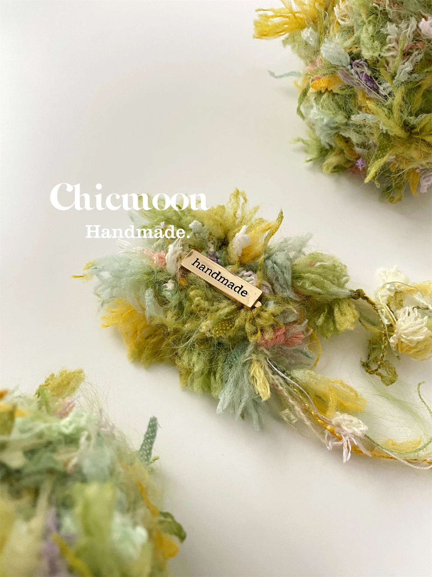 

[Chicmoon] Green Island Letter Raft | DIY's Characteristic Hand-mixed Wool Ball, Crochet Woven Bag Ferrule