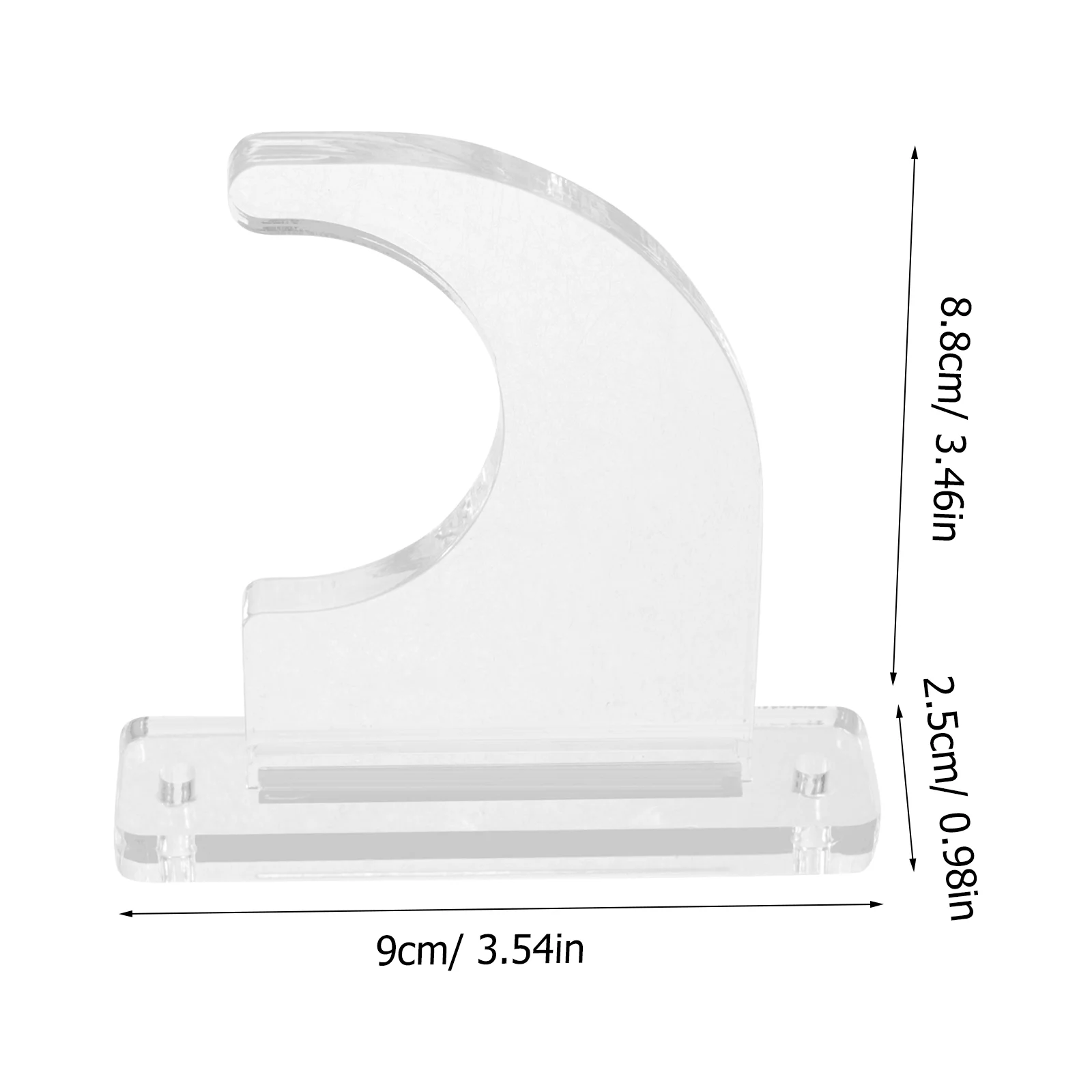 2 Pcs Hook Flute Stand Multifunctional Guitar Skateboard Wall Mount 2pcs (Transparent 1 Pair) Sword Holder Display